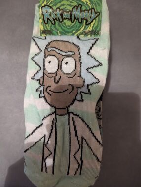 Rick and Morty No Show Socks 6ct Shoe Size 4-10